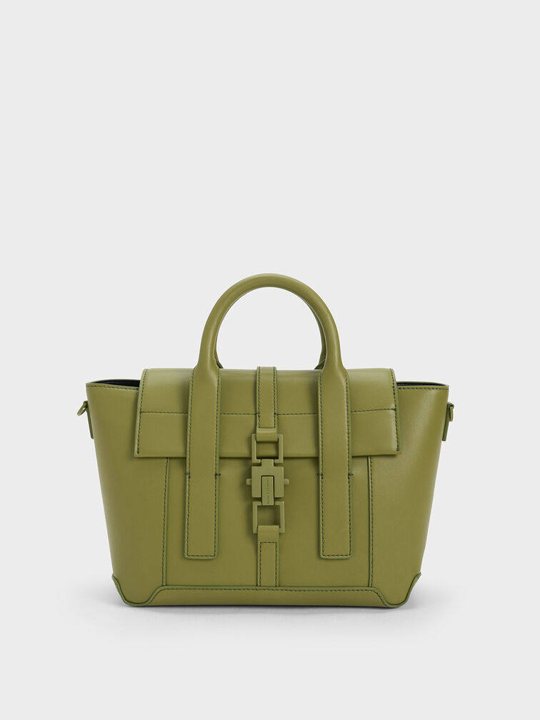 Dua Buckled Trapeze Tote, , hi-res