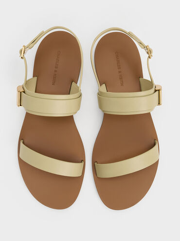 Yvette Double-Strap Sandals, Green, hi-res