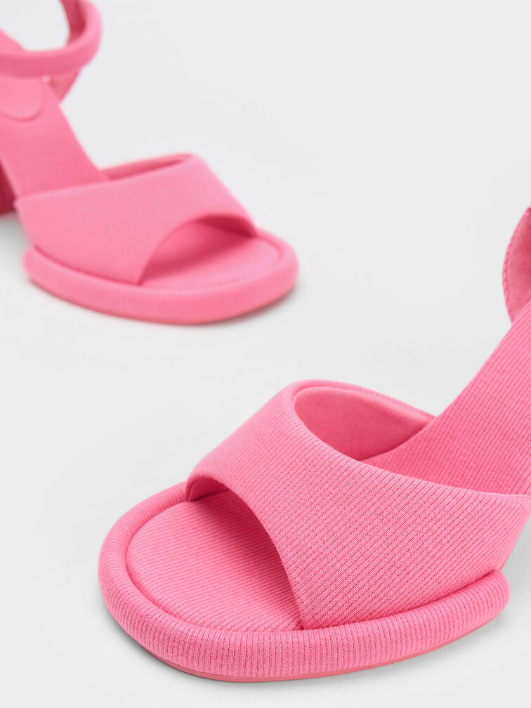 Sinead Woven Trapeze Heel Buckled Sandals, , hi-res