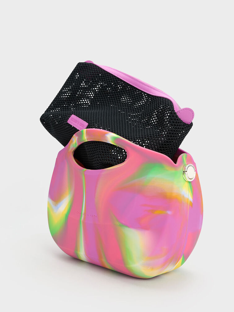 Cocoon Curved Handle Printed Bag, , hi-res