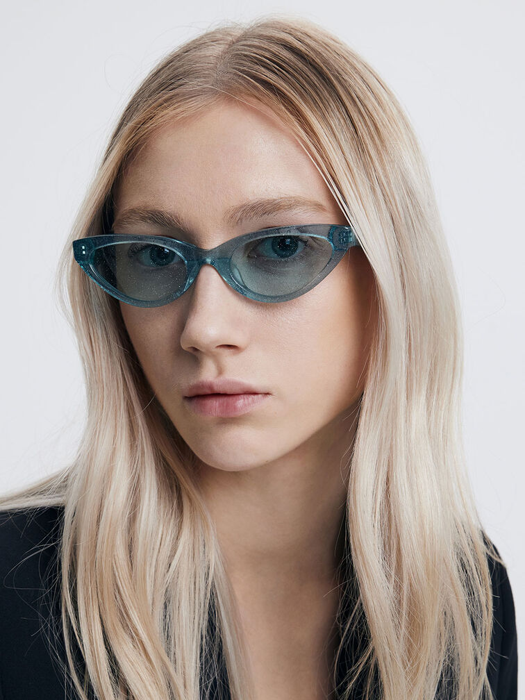 Acetate Oval Frame Sunglasses, , hi-res