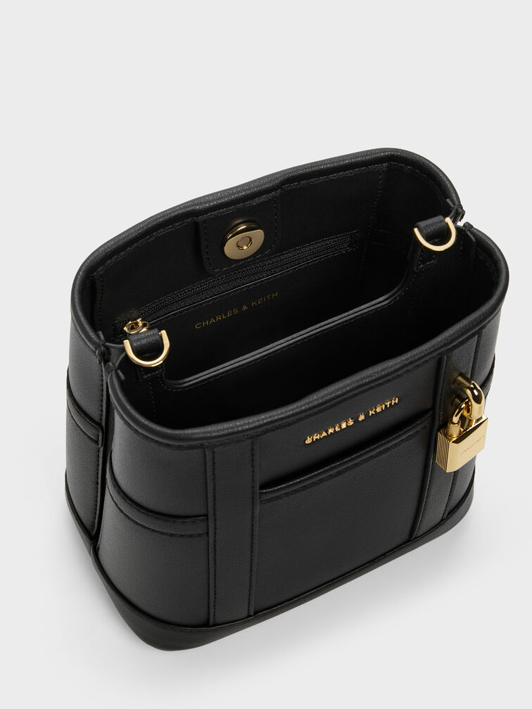 Scottie Bucket Bag, Black, hi-res