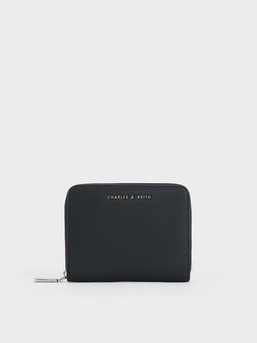 กระเป๋าสตางค์ทรงเหลี่ยมแบบซิปรอบรุ่น Dulcie, สีดำ, hi-res