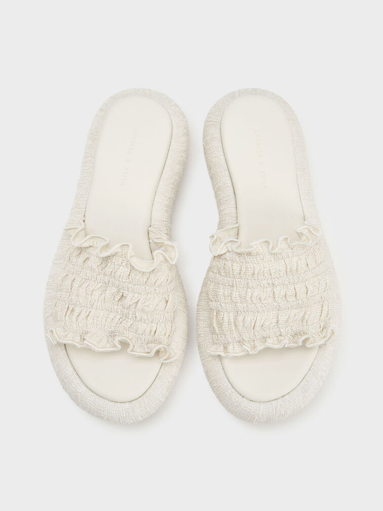 Nuala Ruched Flatforms, , hi-res