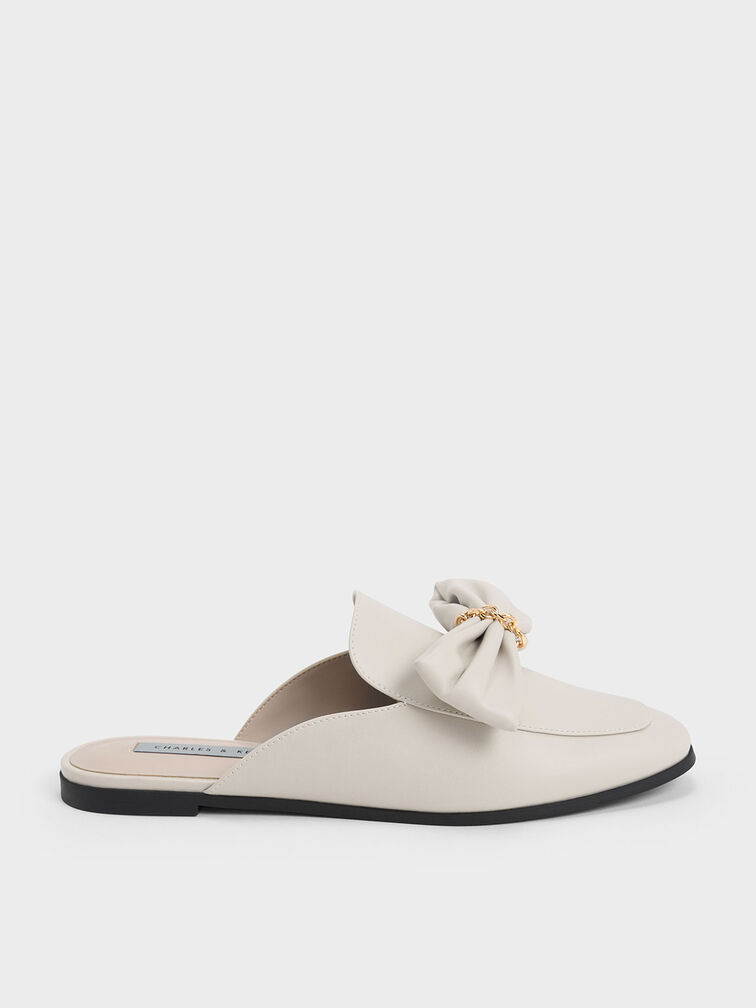Chain-Link Bow Loafer Mules, , hi-res