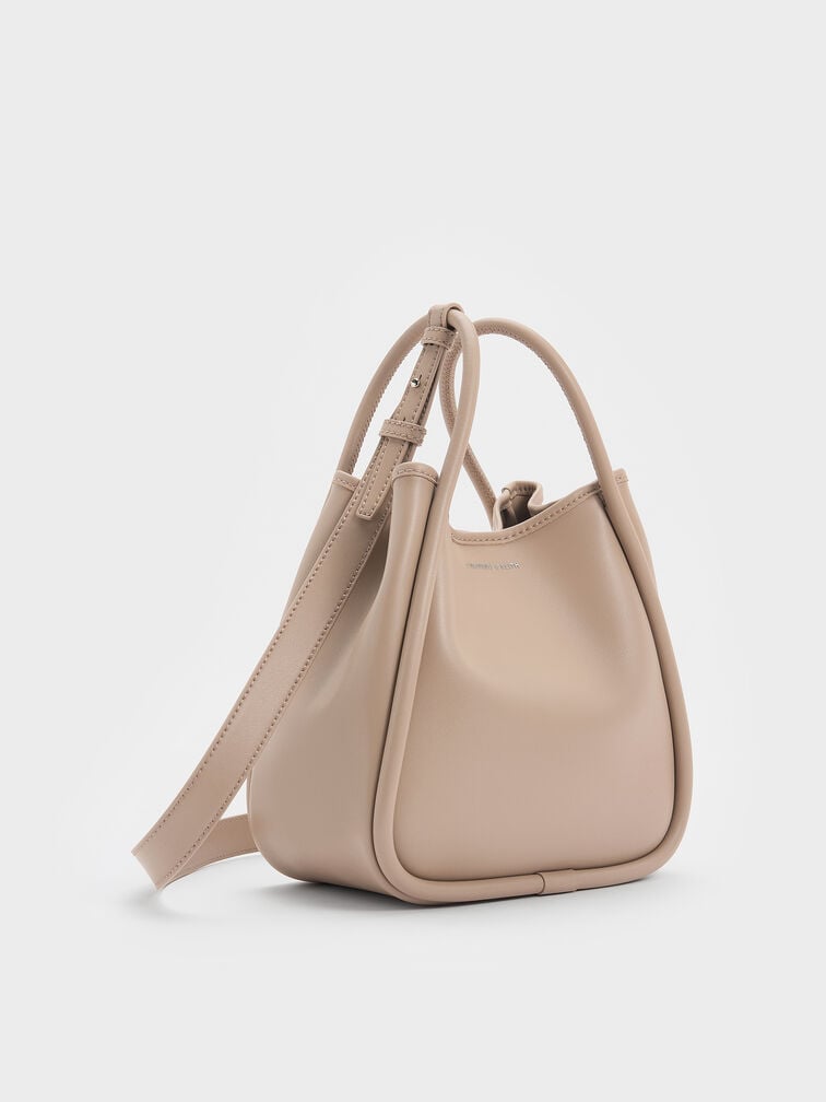 กระเป๋าโท้ทขนาดมินิดีไซน์ขอบรุ่น Lyla, สีโทป, hi-res
