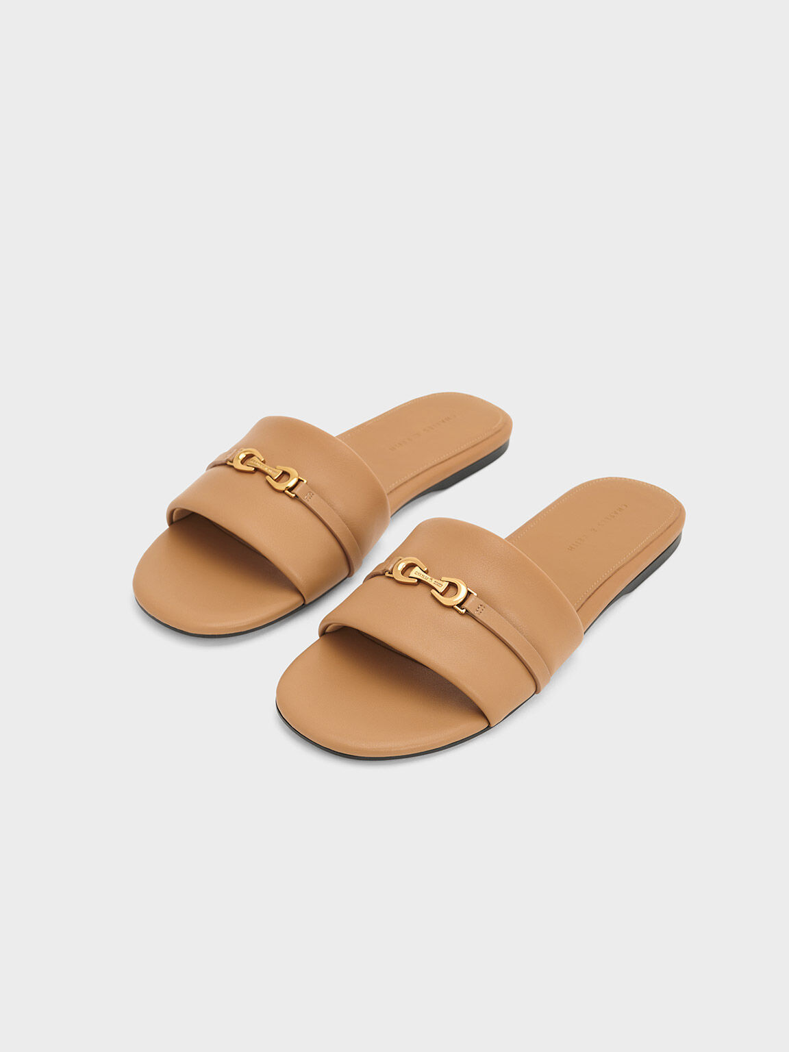 Women's leather slide sandal sales with horsebit