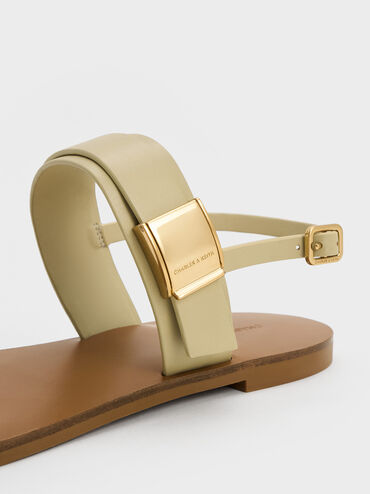 Yvette Double-Strap Sandals, Green, hi-res