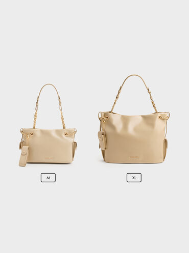 Lottie Side-Pocket Tote Bag, Sand Beige, hi-res
