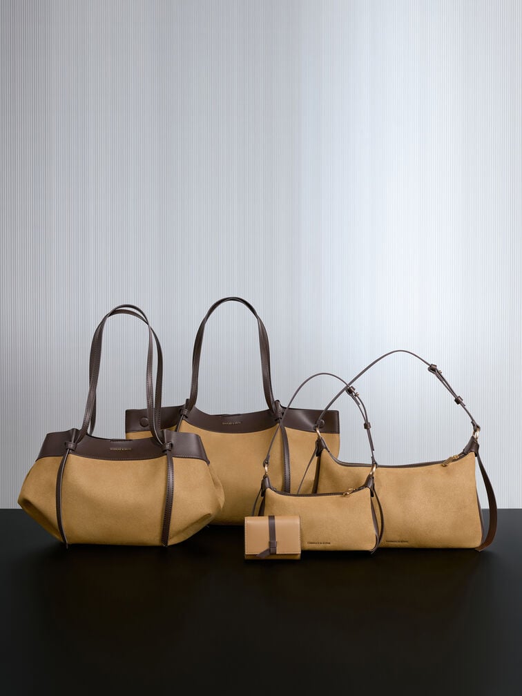 Calla Two-Tone Knotted-Strap Small Wallet, Sahara Sand, hi-res