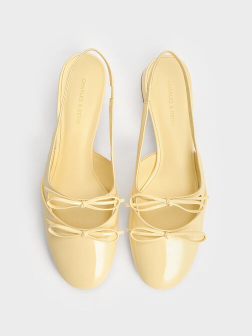 Dorri Double-Bow Slingback Pumps, Butter, hi-res