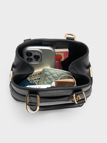 กระเป๋าโท้ทไซซ์มินิรุ่น Scottie, สีดำ, hi-res