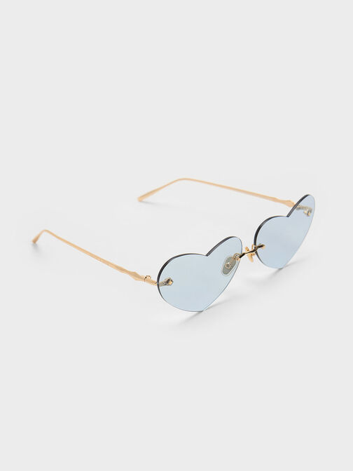 Heart-Shaped Cat-Eye Sunglasses, , hi-res