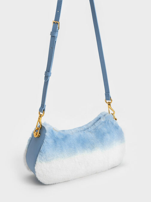 Moira Sculptural Furry Shoulder Bag, , hi-res