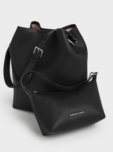 Beryl Bucket Bag, Noir, hi-res