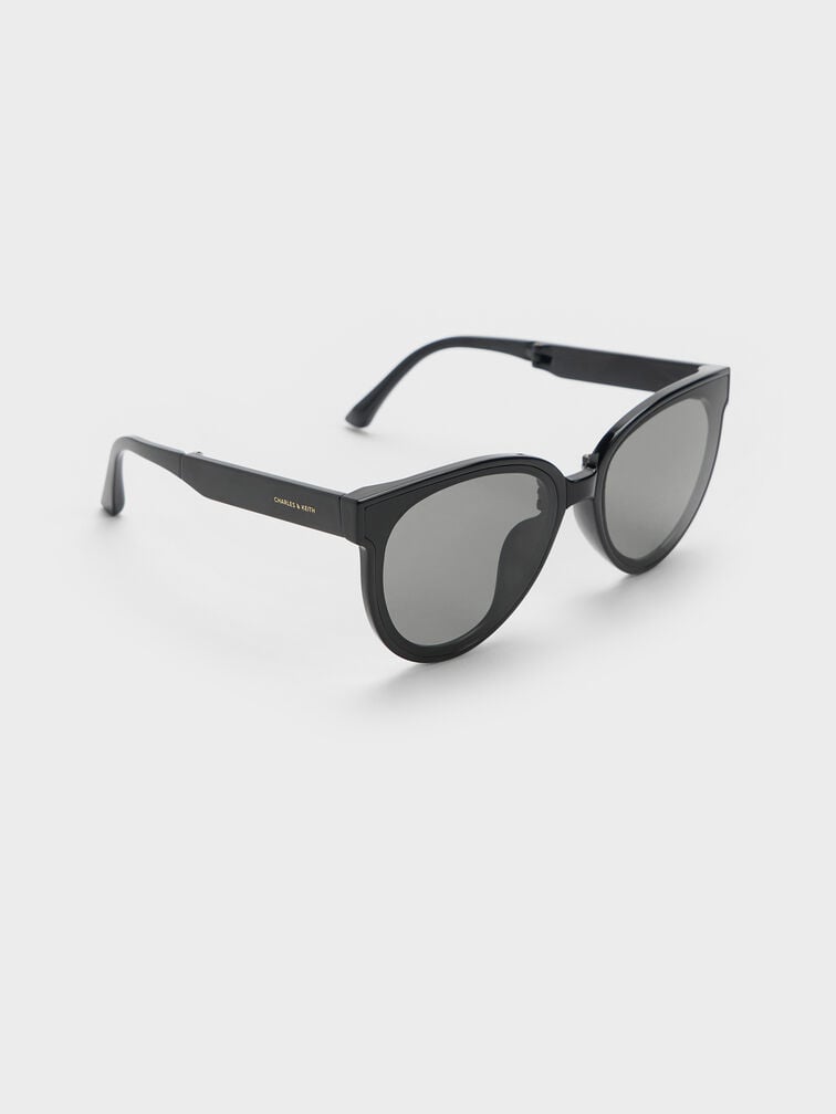 แว่นตากันแดดกรอบทรงนักบินแบบพับได้รุ่น Brea, สีดำ แว่นตากันแดดกรอบทรงนักบินแบบพับได้รุ่น Brea, สีดำ, hi-res