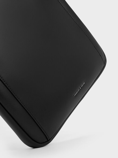 Gaia Laptop Bag, สีดำอะไหล่สีเงิน, hi-res