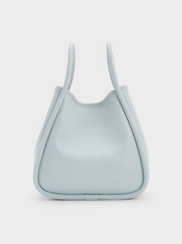 กระเป๋าโท้ทขนาดมินิดีไซน์ขอบรุ่น Lyla, สีซีซอลต์บลู, hi-res