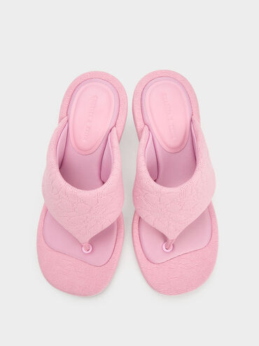 Noemi Knitted Spool Heel Sandals, , hi-res