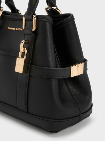 กระเป๋าโท้ทไซซ์มินิรุ่น Scottie, สีดำ, hi-res