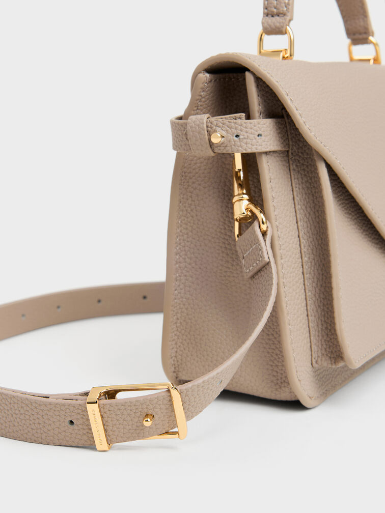 Mini Chance Turn-Lock Crossbody Bag, Taupe, hi-res