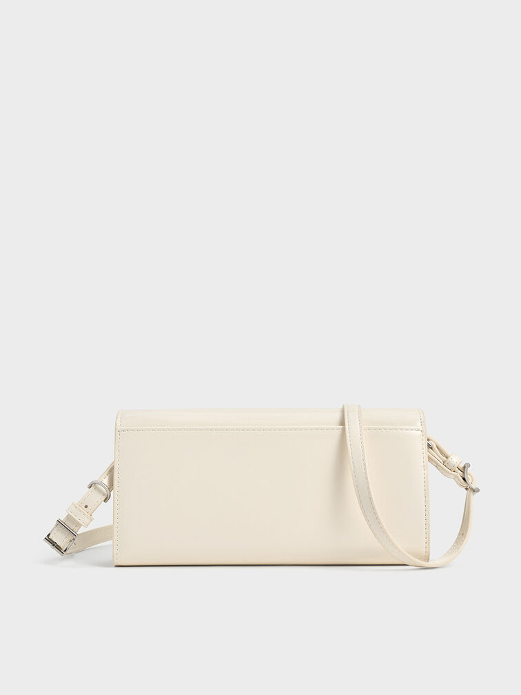 กระเป๋าสตางค์ใบยาวรุ่น Sloane, สีครีม, hi-res