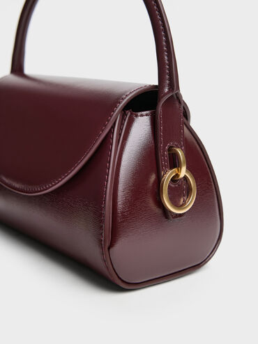 Kaila Front Flap Top Handle Bag, Wineberry Red, hi-res