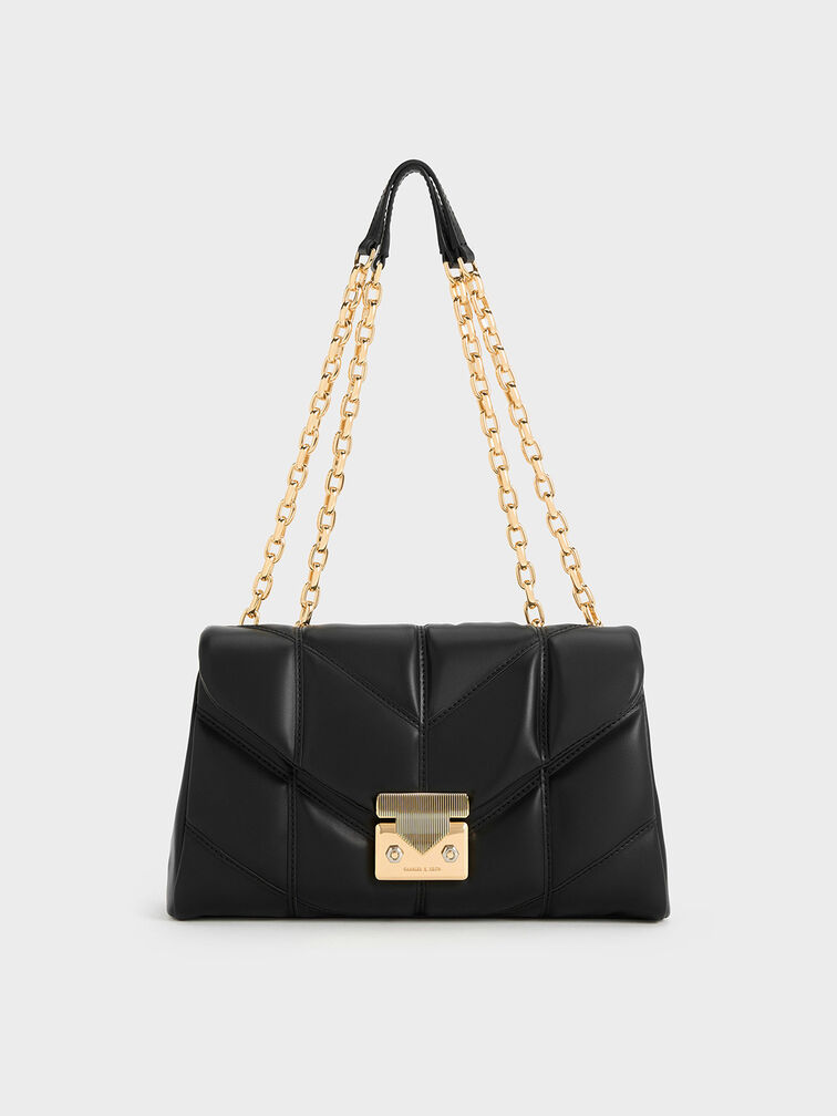 Eudora Chevron Trapeze Bag, , hi-res