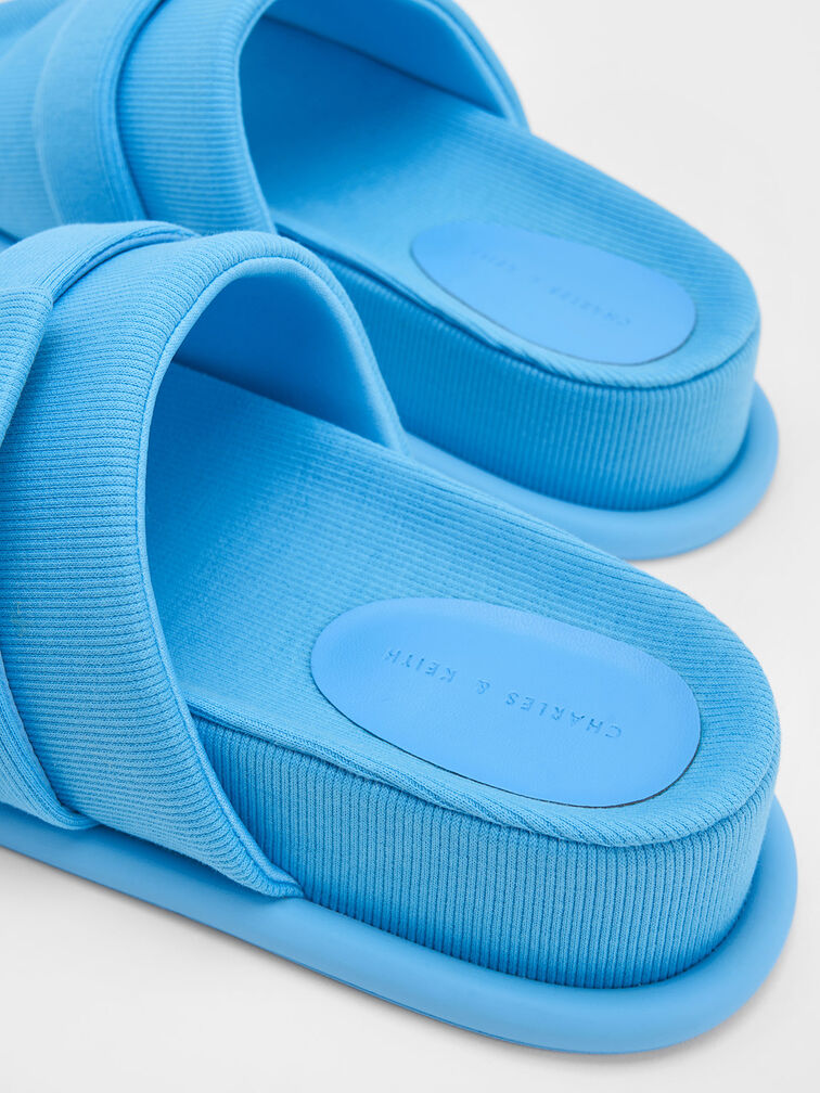 Sinead Woven Buckled Slide Sandals, , hi-res