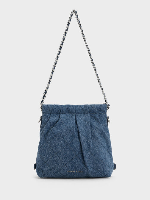 Duo Denim Chain-Handle Two-Way Backpack, , hi-res