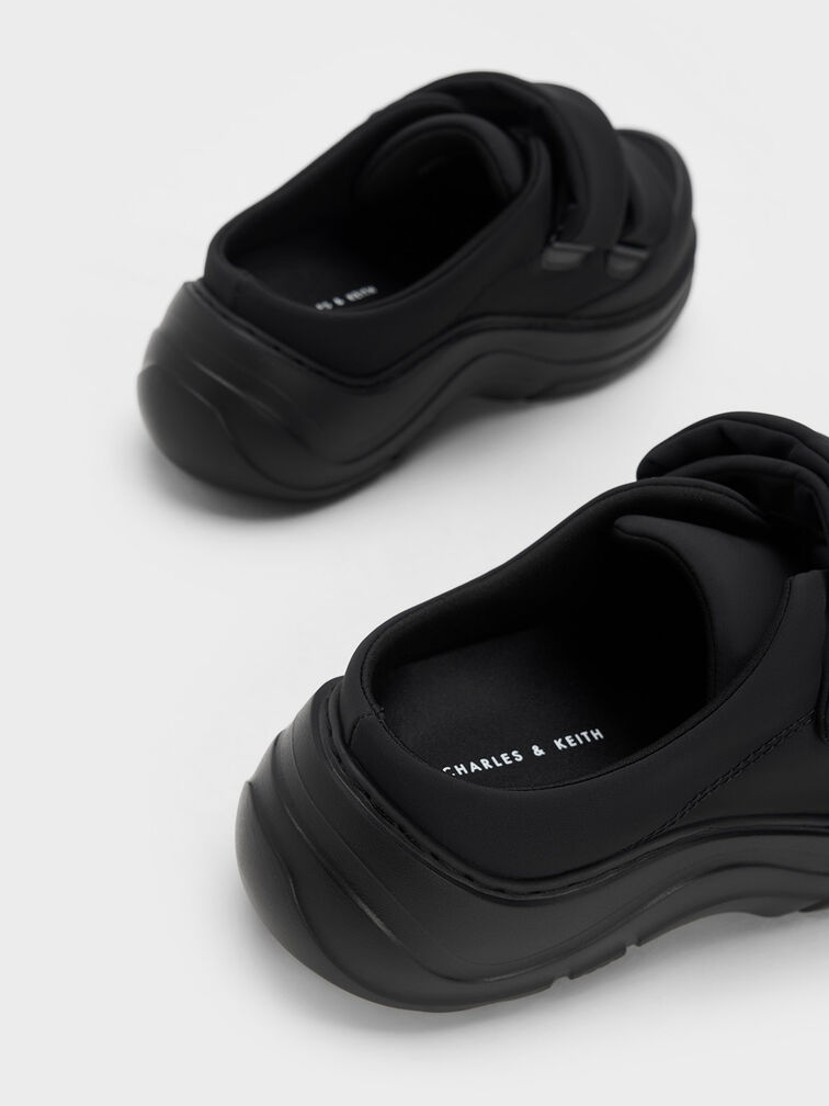 Nylon Padded Double-Strap Slip-On Sneakers, , hi-res