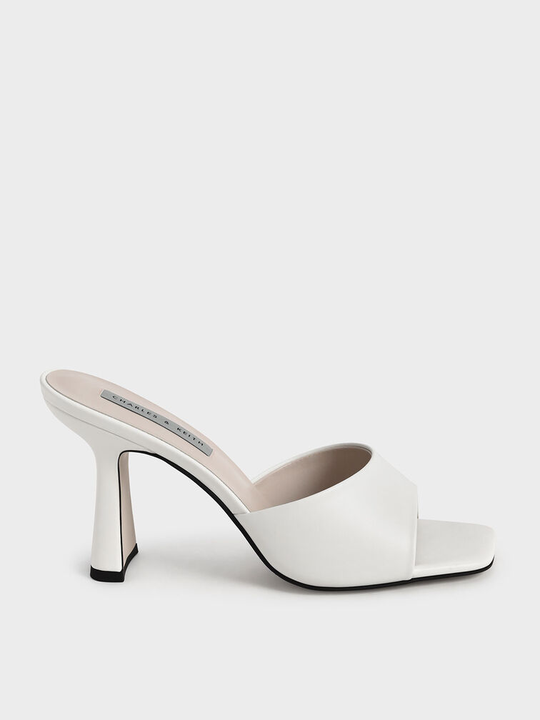 Square Toe Heeled Mules, , hi-res
