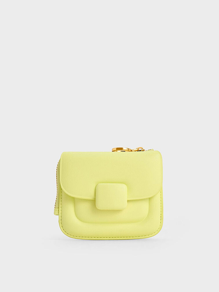 Koa Square Card Holder, สีบัตเตอร์, hi-res