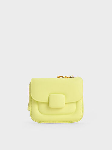 Koa Square Card Holder, สีบัตเตอร์, hi-res