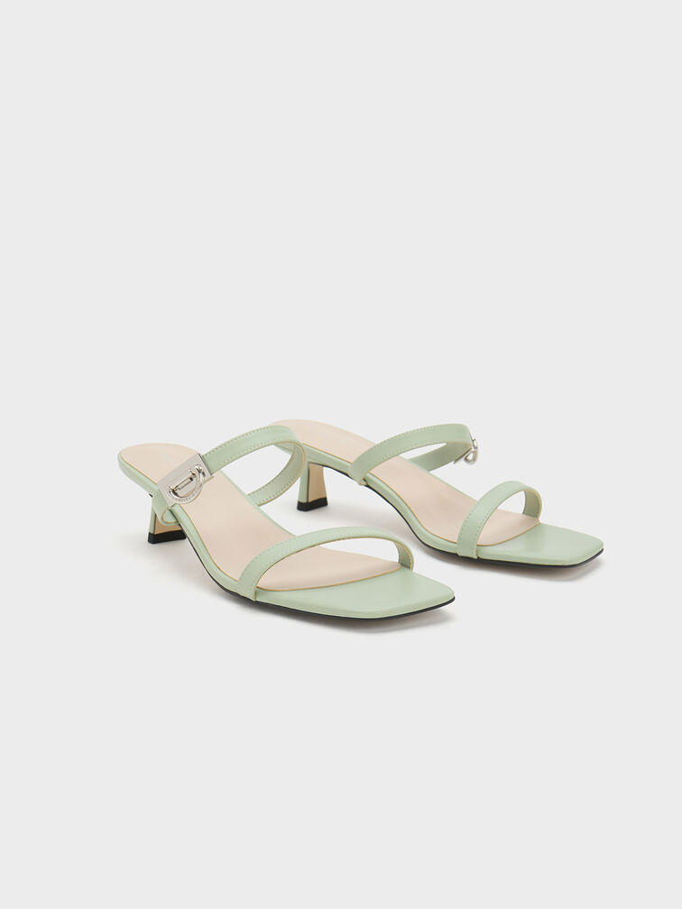 Metallic Accent Double Strap Mules, , hi-res
