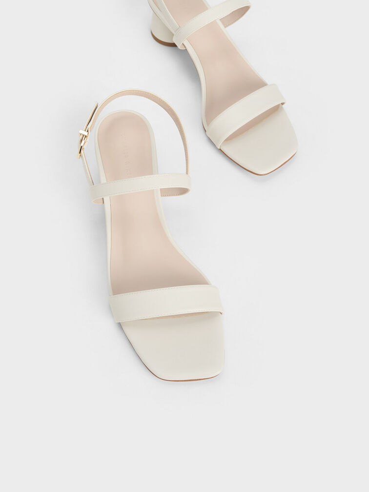 Cylindrical Heel Back Strap Sandals, Chalk, hi-res