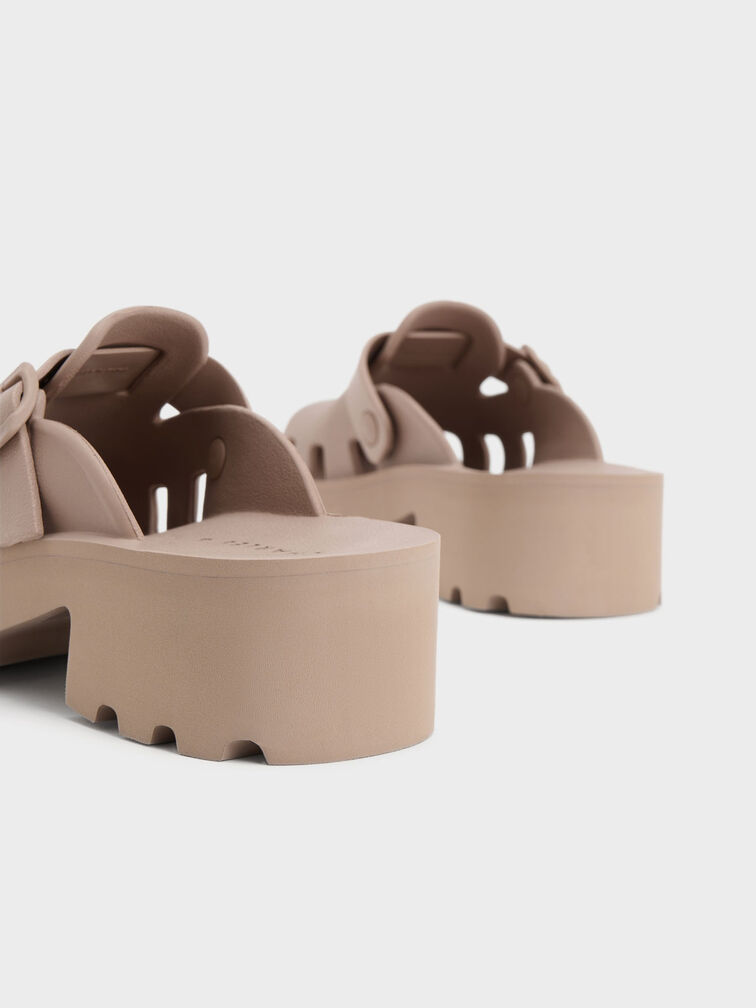 Mae Buckled Platform Mules, , hi-res