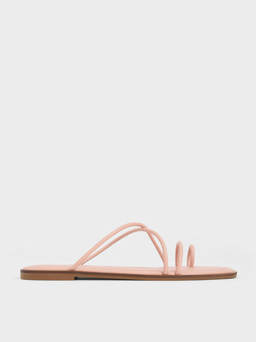 Meadow Strappy Toe-Ring Sandals, สีนู้ด, hi-res