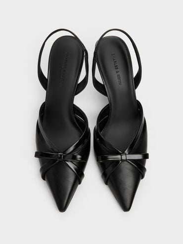 Kaleen Slingback Stilettos, Black, hi-res