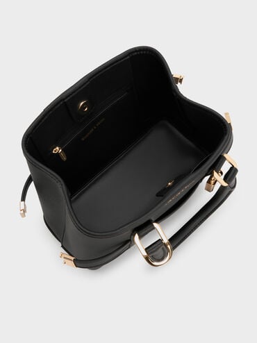 กระเป๋าโท้ทไซซ์มินิรุ่น Scottie, สีดำ, hi-res