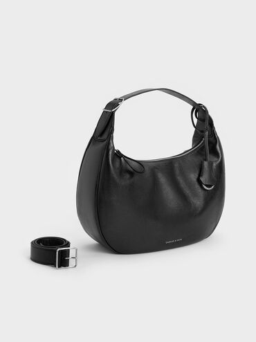 Large Vega Hobo Bag, Noir, hi-res