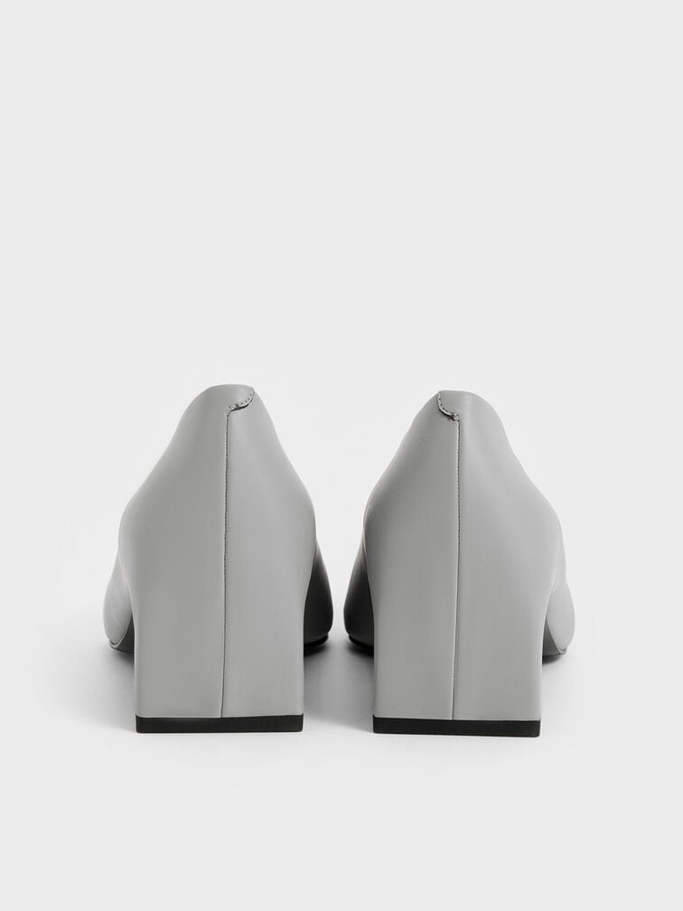 Lorde Blade-Heel Pointed-Toe Pumps, Grey, hi-res