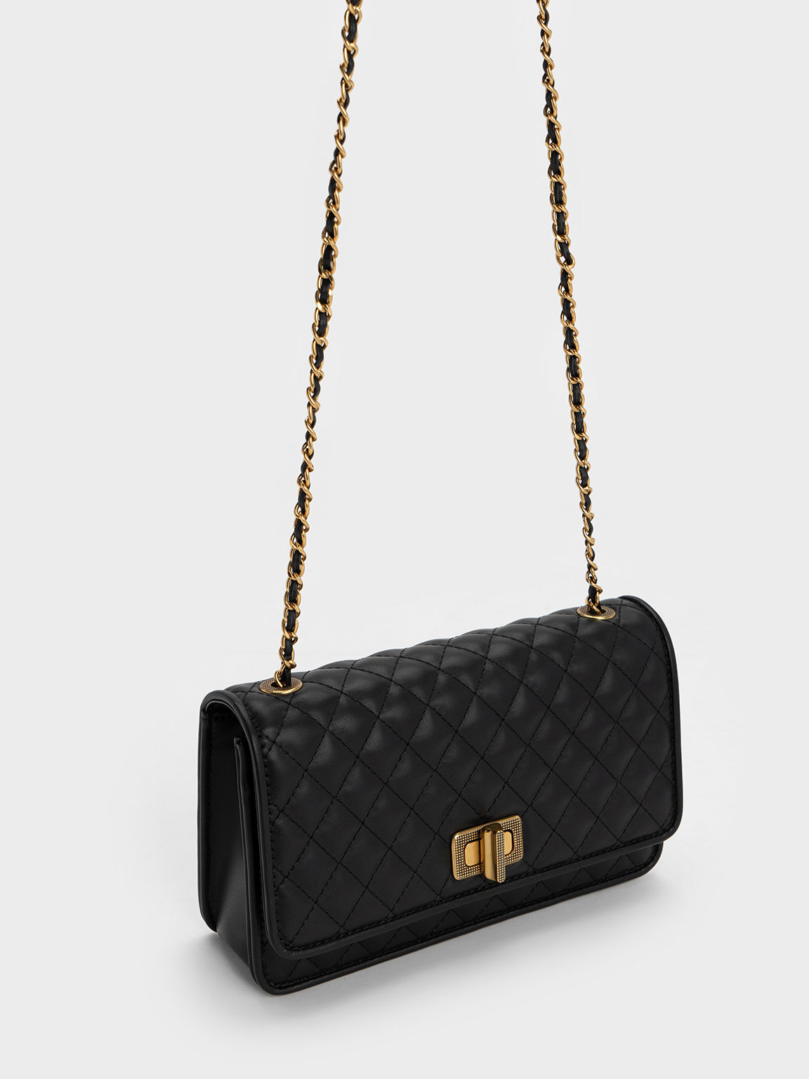 Charles & keith quilted sale clutch