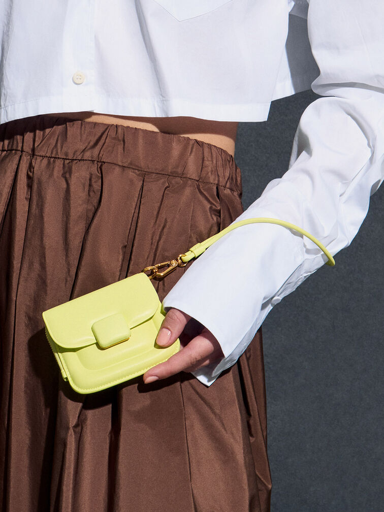 Koa Square Card Holder, สีบัตเตอร์, hi-res