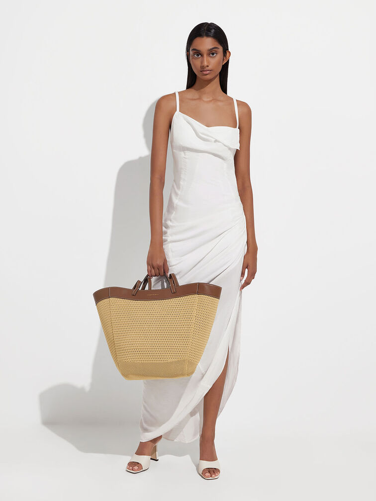 Ida Knitted Sculptural Tote Bag, , hi-res