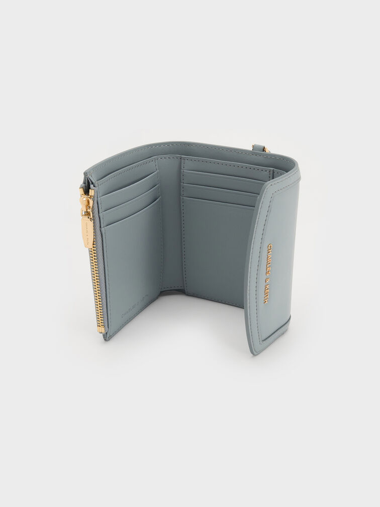 Haylen Front-Flap Small Wallet, Misty Blue, hi-res