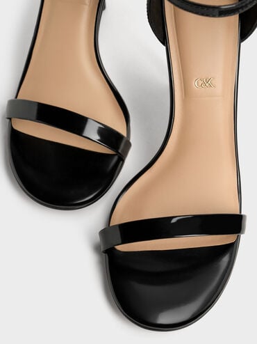 Kyra Leather Stiletto Sandals, Black Boxed, hi-res