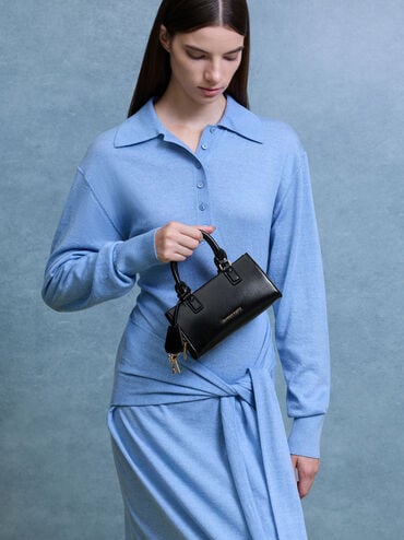 Mini Kerry Tote Bag, Black, hi-res