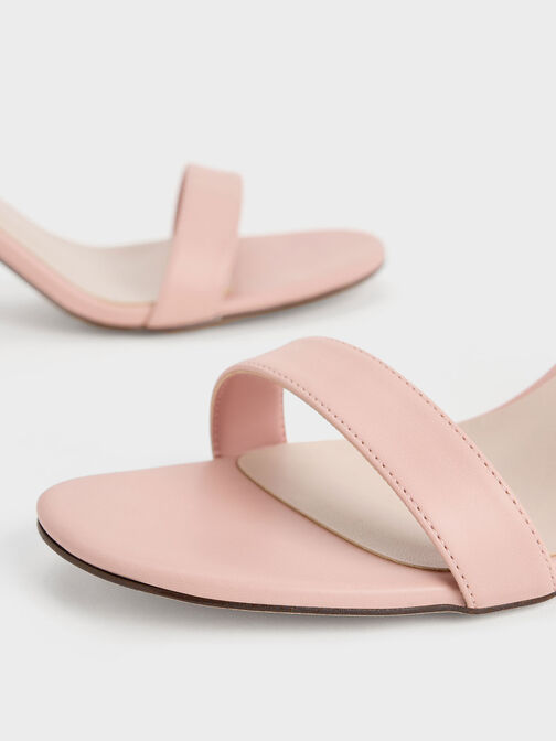 Clear Trapeze Heel Sandals, , hi-res