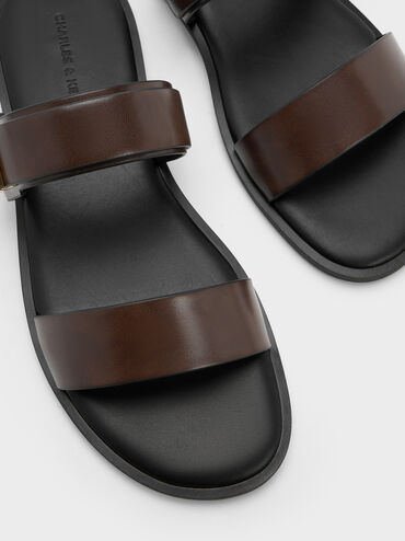Dove Double-Strap Sandals, Espresso Brown, hi-res